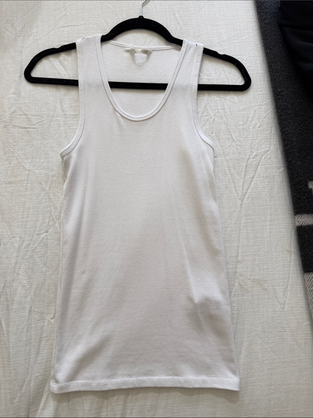 Zara White Ribbed Tank Top